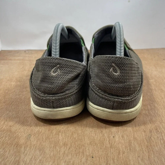 OluKai Nohea Mesh Mens Size 9.5 Olive Green Slip On Walking Beach Loafers Shoes main image 4